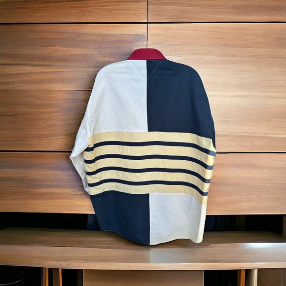 Vintage 1990's Tommy Hilfiger Rare Long Sleeve Embroidered Size XL - Picture 2 of 9